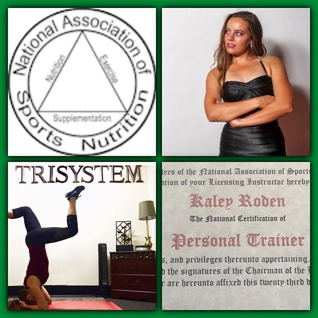 Congratulations to Kaley for successfully completing her NASN Personal Trainer Certificate and TriSystem Internship!  Who's next? 🏋🏻🏼‍♀️